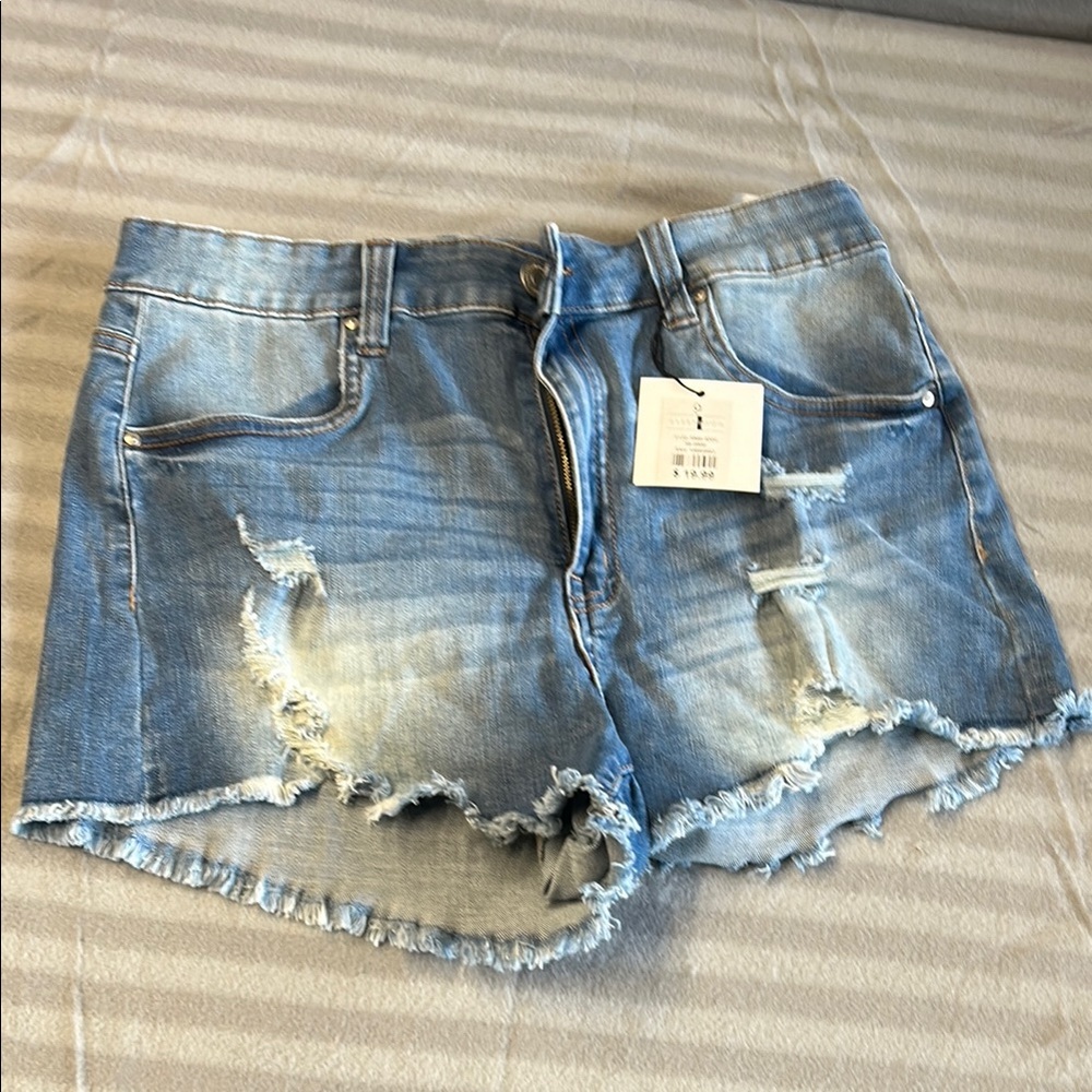 Denim Distressed Women Shorts